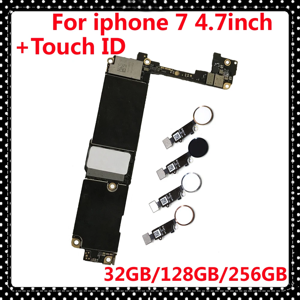For iphone 7 4.7'' original motherboard with / NO Touch ID 32GB 128GB 256GB Full unlocked mainboard for iphone 7 IOS logic board
For iphone 7 4.7'' original motherboard with / NO Touch ID 32GB 128GB 256GB Full unlocked mainboard for iphone 7 IOS logic board