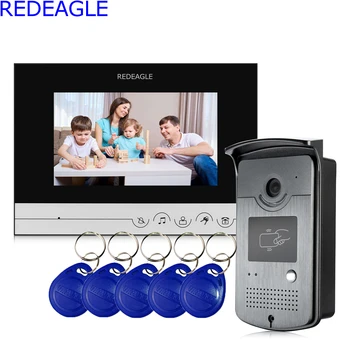 REDEAGLE 7 inch Touch Key Color Screen LCD Video Door Phone Intercom System with 1 Monitor + Metal RFID Reader Access Camera
REDEAGLE 7 inch Touch Key Color Screen LCD Video Door Phone Intercom System with 1 Monitor + Metal RFID Reader Access Camera