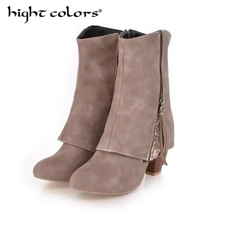 Size 35-44 Autumn Winter Women Boots Casual Ladies Shoes Martin Boots Side zip lace Ankle Boots High Heeled Black Brown Grey
Size 35-44 Autumn Winter Women Boots Casual Ladies Shoes Martin Boots Side zip lace Ankle Boots High Heeled Black Brown Grey