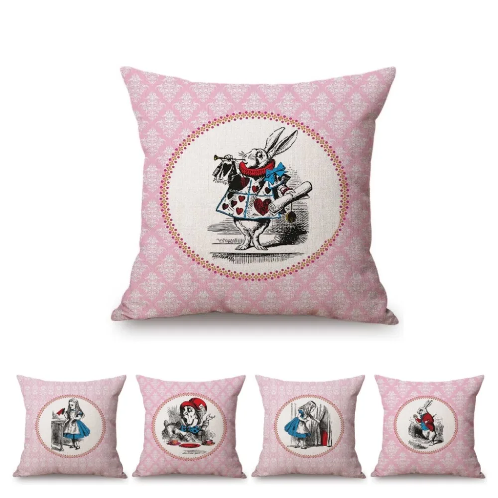 Pink Princess Girl Room Decoration Alice in Wonderland Adventure Sofa Throw Pillow Case Cotton Linen Fairy Tale Cushion Cover
Pink Princess Girl Room Decoration Alice in Wonderland Adventure Sofa Throw Pillow Case Cotton Linen Fairy Tale Cushion Cover
