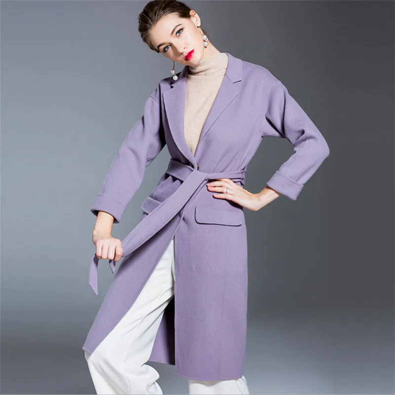 Women Woolen Coat Lady Double Side Cashmere Overcoats Winter Snow Thick Warm Long Trench Coat V1031
Women Woolen Coat Lady Double Side Cashmere Overcoats Winter Snow Thick Warm Long Trench Coat V1031