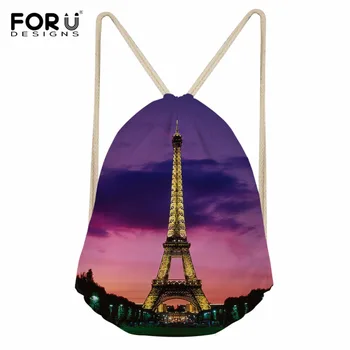 FORUDESIGNS Eiffel Tower Print Women Drawstring Bag Casual Female String Shoulder Bags Children School Bags Women's Mochila
FORUDESIGNS Eiffel Tower Print Women Drawstring Bag Casual Female String Shoulder Bags Children School Bags Women's Mochila