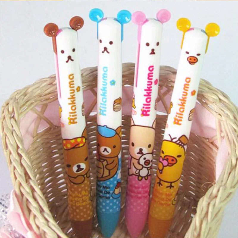 4pcs/lot Cute Rilakkuma Pen Multifunction Ballpoint Pen With Black & Blue Ink for Children's Novelty Gifts School Supplies
4pcs/lot Cute Rilakkuma Pen Multifunction Ballpoint Pen With Black & Blue Ink for Children's Novelty Gifts School Supplies