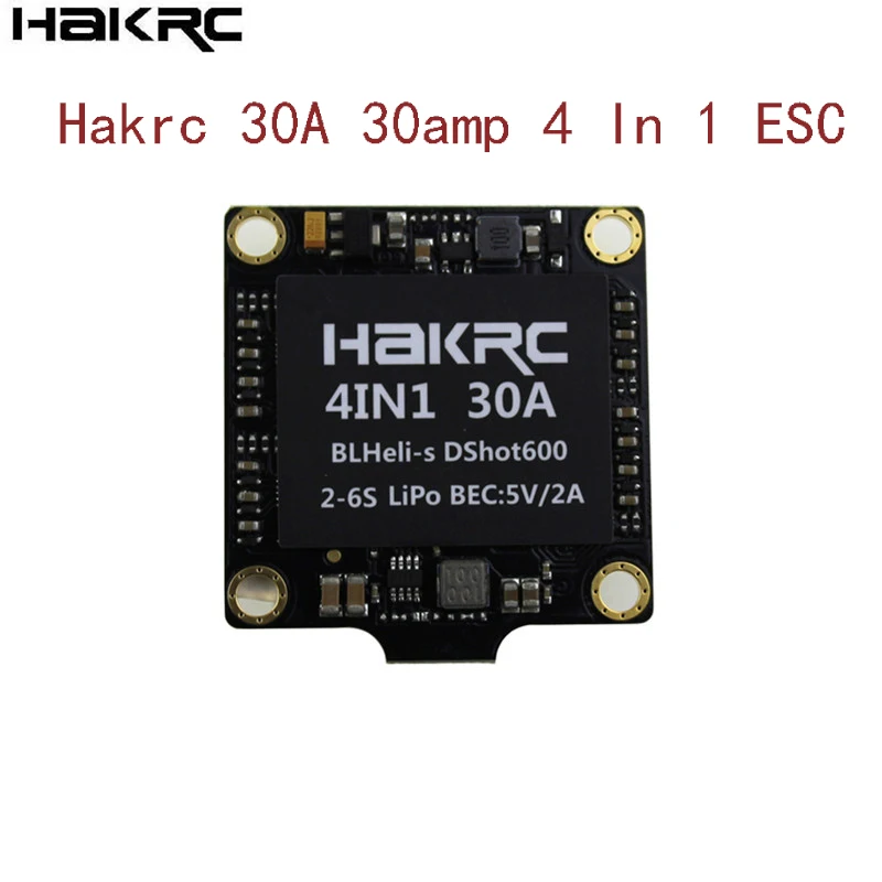 New Hakrc 30A 30amp 4 In 1 ESC BLHeli_S BB2 2-6S Dshot600 Built-in 5V 2A BEC For RC Quadcopter Drone DIY Multirotor Spare Parts
New Hakrc 30A 30amp 4 In 1 ESC BLHeli_S BB2 2-6S Dshot600 Built-in 5V 2A BEC For RC Quadcopter Drone DIY Multirotor Spare Parts
