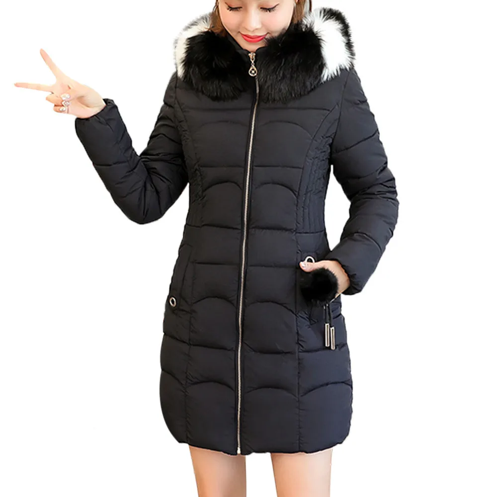 abrigos mujer invierno 2018 Women Hooded Coat Womens Solid Outwear Warm Parkas Long Thick Fur Cotton Parka Slim Jacket Coat
abrigos mujer invierno 2018 Women Hooded Coat Womens Solid Outwear Warm Parkas Long Thick Fur Cotton Parka Slim Jacket Coat