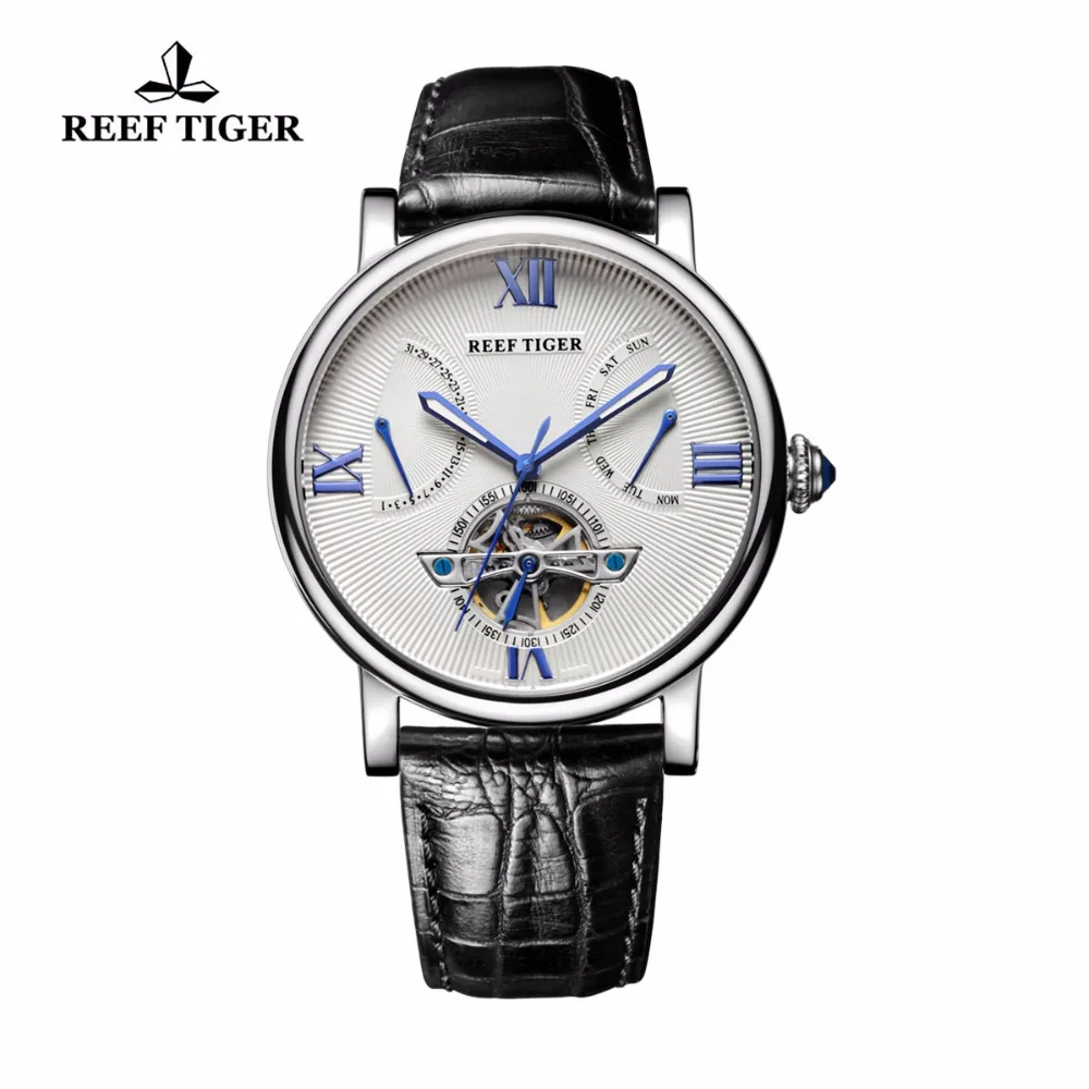 Reef Tiger/RT Designer Tourbillon Watches Men's Luminous Automatic Watch with Date Day Genuine Leather Watches RGA191
Reef Tiger/RT Designer Tourbillon Watches Men's Luminous Automatic Watch with Date Day Genuine Leather Watches RGA191