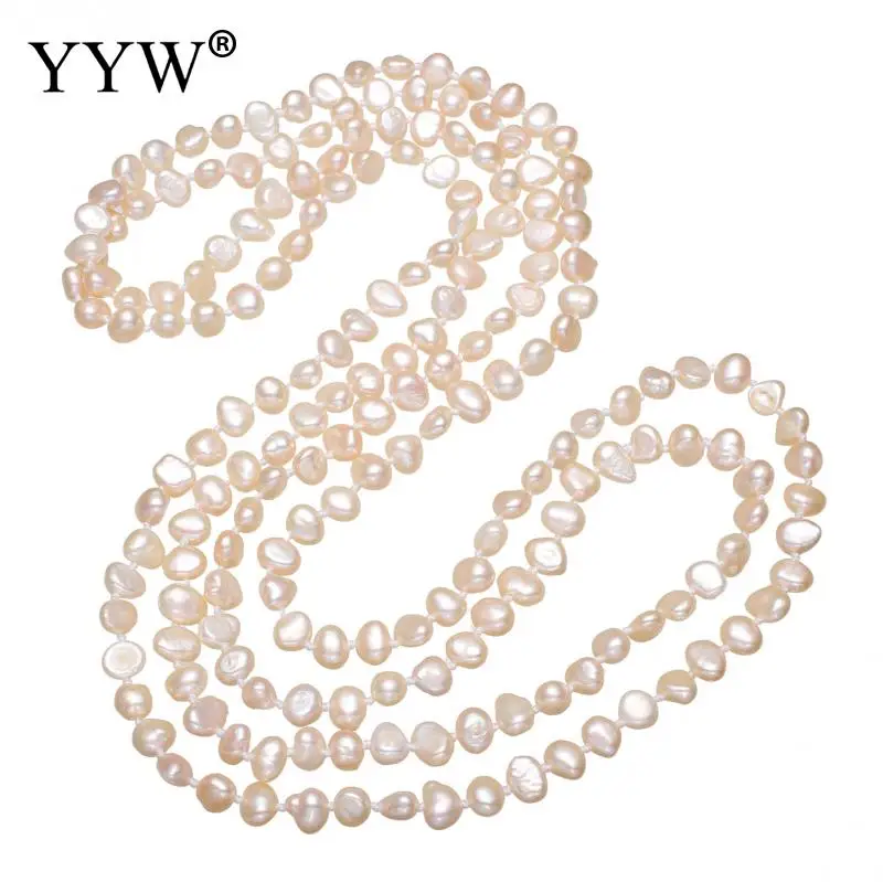 YYW Wholesale Natural Pink Pearl Beaded Long Strand 3-Rows Multi Layer Necklaces Freshwater Pearl Sweater Chain Necklace Woman
YYW Wholesale Natural Pink Pearl Beaded Long Strand 3-Rows Multi Layer Necklaces Freshwater Pearl Sweater Chain Necklace Woman