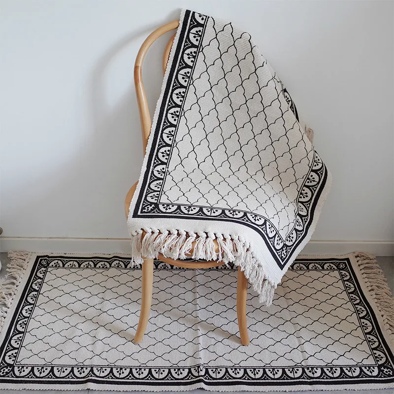 Cotton Thread Rug Nordic Modern Simple Weave Tassel Rustic Carpet Kitchen Door Floor Bedding Mats Artistic Room Decorating
Cotton Thread Rug Nordic Modern Simple Weave Tassel Rustic Carpet Kitchen Door Floor Bedding Mats Artistic Room Decorating
