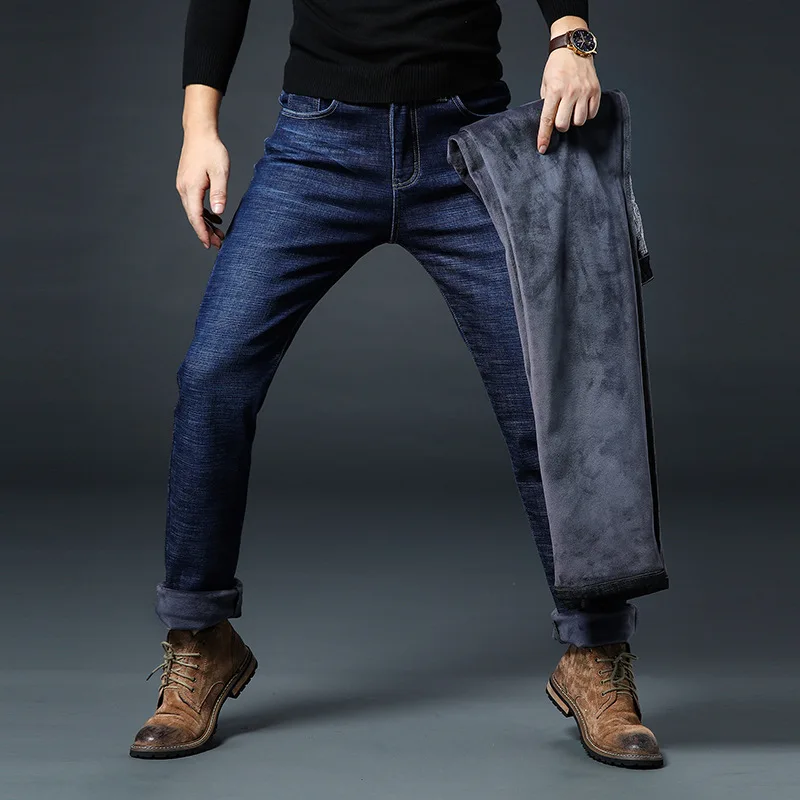 2019CHOLYL Brand winter Warm Men's Jeans thick Stretch Denim Jeans Straight Fit Trousers male Cotton Pants men Large size 44 46
2019CHOLYL Brand winter Warm Men's Jeans thick Stretch Denim Jeans Straight Fit Trousers male Cotton Pants men Large size 44 46