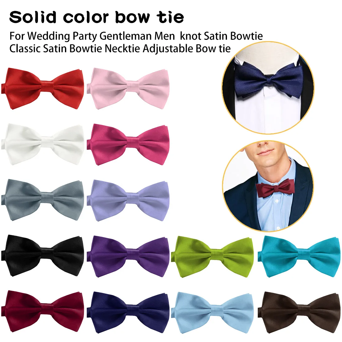 Sale 1PC Gentleman Men Classic Satin Bowtie Necktie For Wedding Party Adjustable Bow tie knot Classic Satin Bowtie
Sale 1PC Gentleman Men Classic Satin Bowtie Necktie For Wedding Party Adjustable Bow tie knot Classic Satin Bowtie