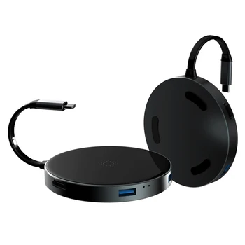 New Black Thunderbolt 3 USB-C Hub to QI Wireless Charger 5W HDMI Adapter With Type-c PD/Data USB 3.0 SD/TF Slot for Macbook Pro
New Black Thunderbolt 3 USB-C Hub to QI Wireless Charger 5W HDMI Adapter With Type-c PD/Data USB 3.0 SD/TF Slot for Macbook Pro