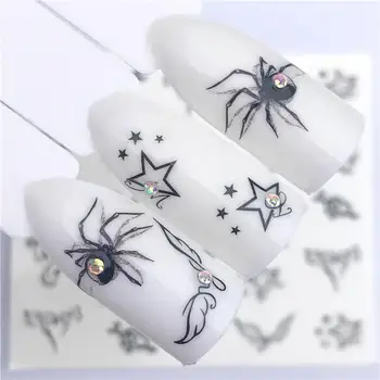 WUF 1 PC Hot Nail Sticker Black Butterfly / Spider Beauty Water Transfer Stamping Nail Art Tips Nail Decor Manicure Deca
WUF 1 PC Hot Nail Sticker Black Butterfly / Spider Beauty Water Transfer Stamping Nail Art Tips Nail Decor Manicure Deca
