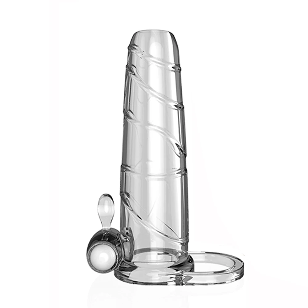 Reusable Outcrop Penis Enlargement Sleeve Delay Vibration Ring Penis Impotence Extension Condoms Vibrator Sex Toys For Men 3