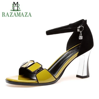 ZALAVOR High Quality Women Genuine Leather High Heel Sandals Ankle Strap Fashion Party Club Sandals Summer Shoes Size 33-40
ZALAVOR High Quality Women Genuine Leather High Heel Sandals Ankle Strap Fashion Party Club Sandals Summer Shoes Size 33-40