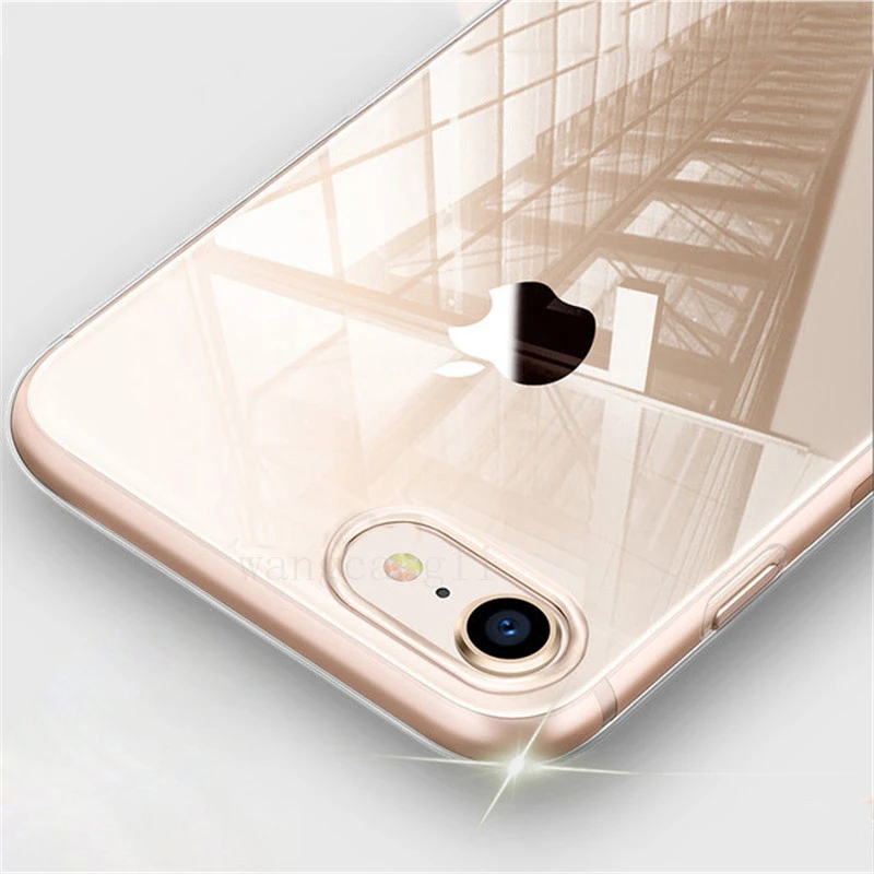 Ультратонкий Мягкий Прозрачный ТПУ чехол для iPhone Xs Max XR X 8 7 Plus прозрачный