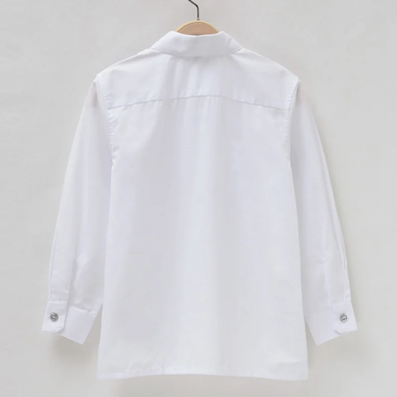 Boys White Full Sleeves Shirt Children Formal Shirts (4)