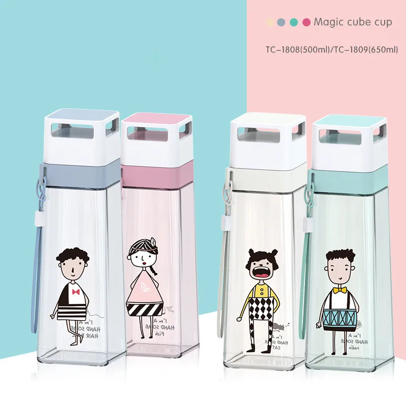 650ml Square Plastic Water Cup with Lid Portable Student Durable Cute Simple Bottle Leakproof Simple Transparent Bottles U3
650ml Square Plastic Water Cup with Lid Portable Student Durable Cute Simple Bottle Leakproof Simple Transparent Bottles U3