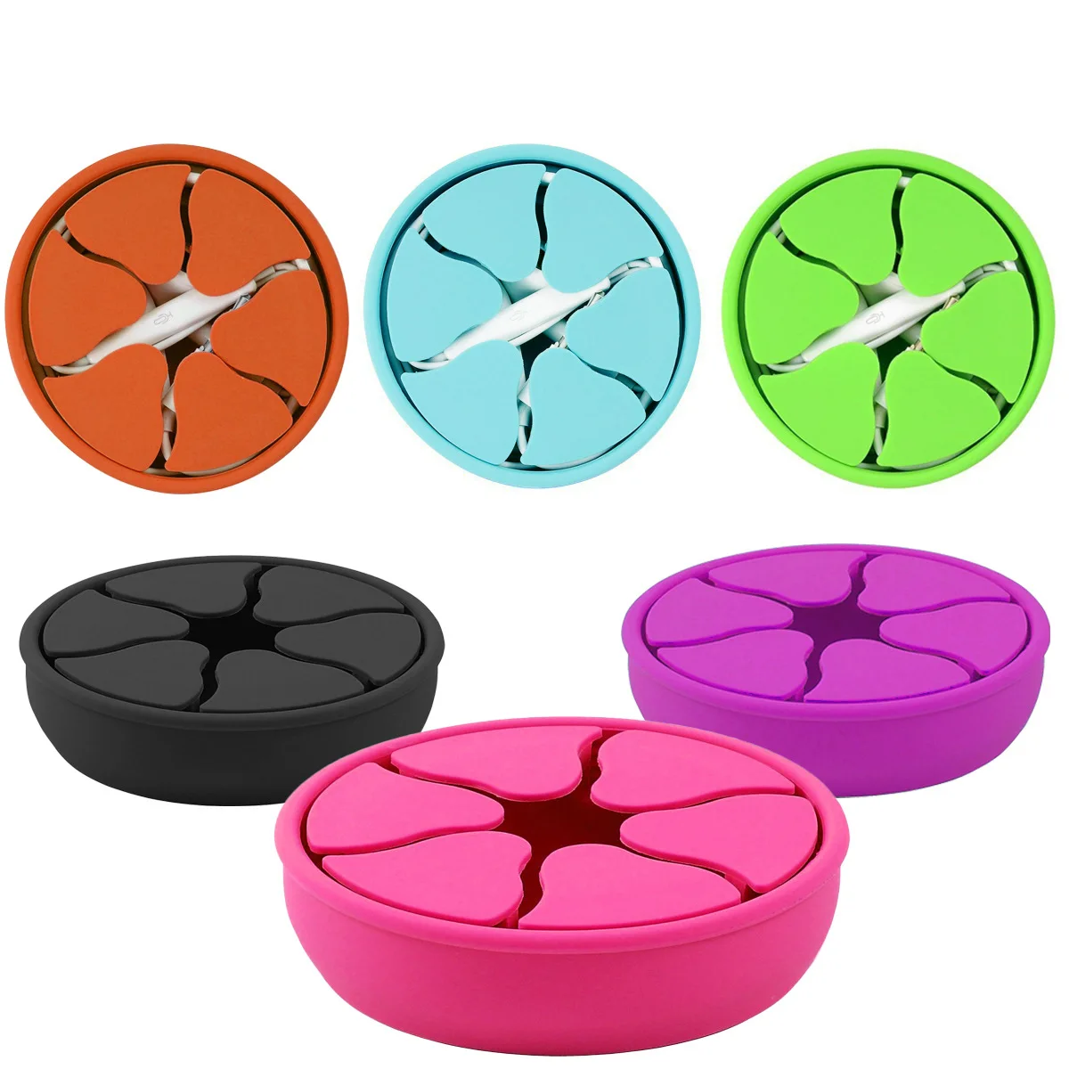 New Fashion Round Silicone Cable Winder Portable headphone cable storage box Data line holder cable protector organizer
New Fashion Round Silicone Cable Winder Portable headphone cable storage box Data line holder cable protector organizer