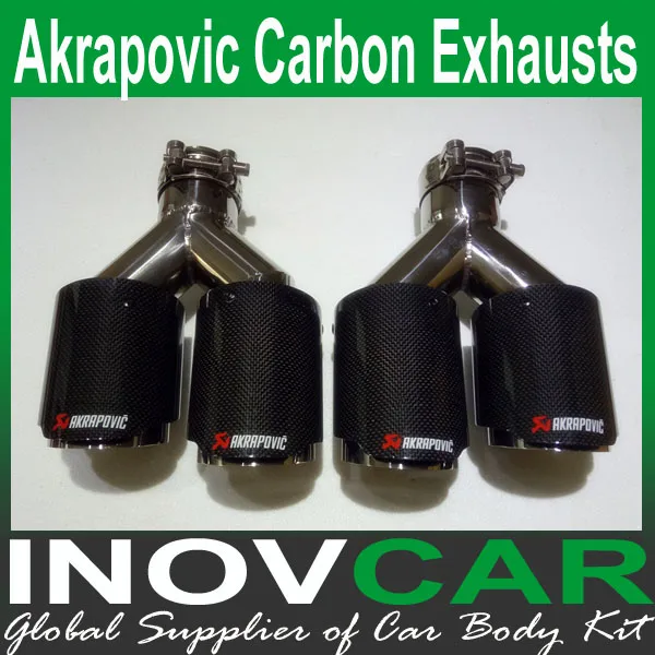 1 Pair IN 51MM & OUT 101MM Left and Right Akrapovic Car Styling Glossy Carbon Exhausts Dual Tips Dual End Muffler Pipes
1 Pair IN 51MM & OUT 101MM Left and Right Akrapovic Car Styling Glossy Carbon Exhausts Dual Tips Dual End Muffler Pipes