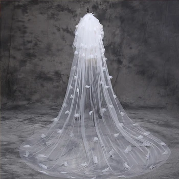 Wedding Veils Loving Longy Wedding Accessories 3M White Flower / Ivory Bridal Veil Menyasszonyi fatyol
Wedding Veils Loving Longy Wedding Accessories 3M White Flower / Ivory Bridal Veil Menyasszonyi fatyol