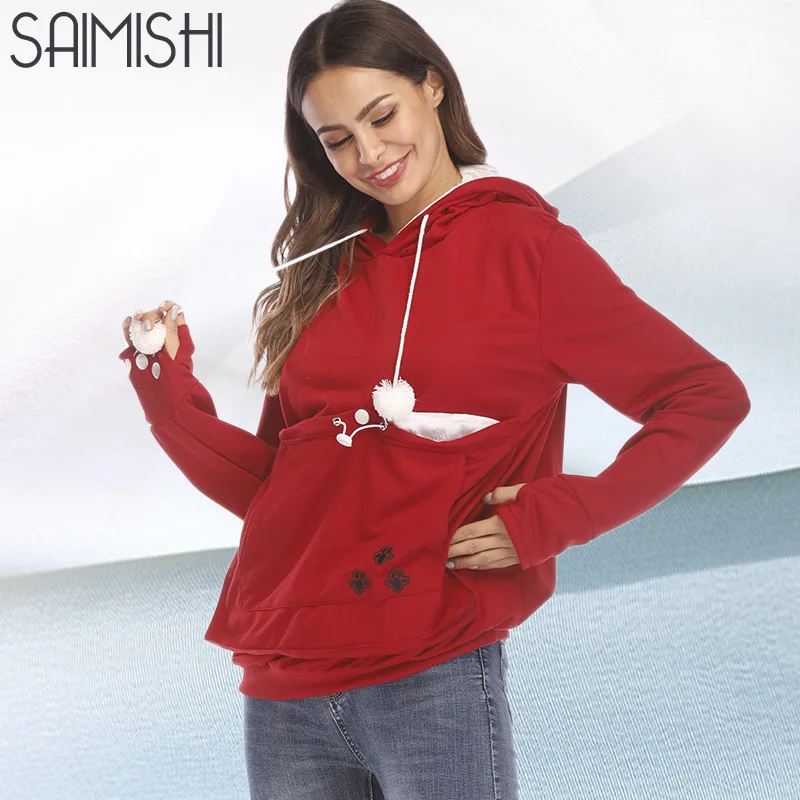 Saimishi Cat Lovers Hoodie Sweatshirts With Cuddle Pouch Dog Pet Hoodies For Casual Kangaroo Pullovers Embroidery Women Tops
Saimishi Cat Lovers Hoodie Sweatshirts With Cuddle Pouch Dog Pet Hoodies For Casual Kangaroo Pullovers Embroidery Women Tops