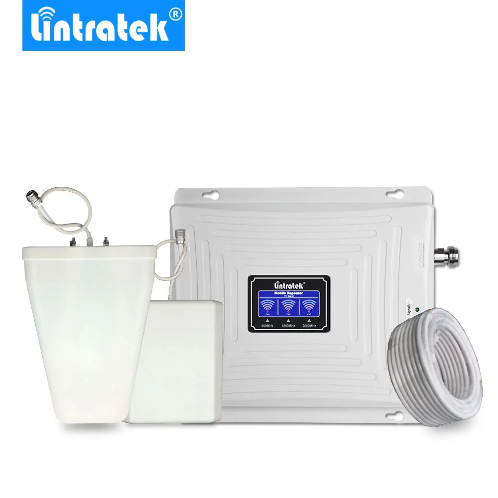 Lintratek Amplificador 4G LTE Band 3+ Band 7 GSM 900 1800 2600 MHz Mobile Phone Signal Repeater Cell Booster for Voice and Data@
Lintratek Amplificador 4G LTE Band 3+ Band 7 GSM 900 1800 2600 MHz Mobile Phone Signal Repeater Cell Booster for Voice and Data@