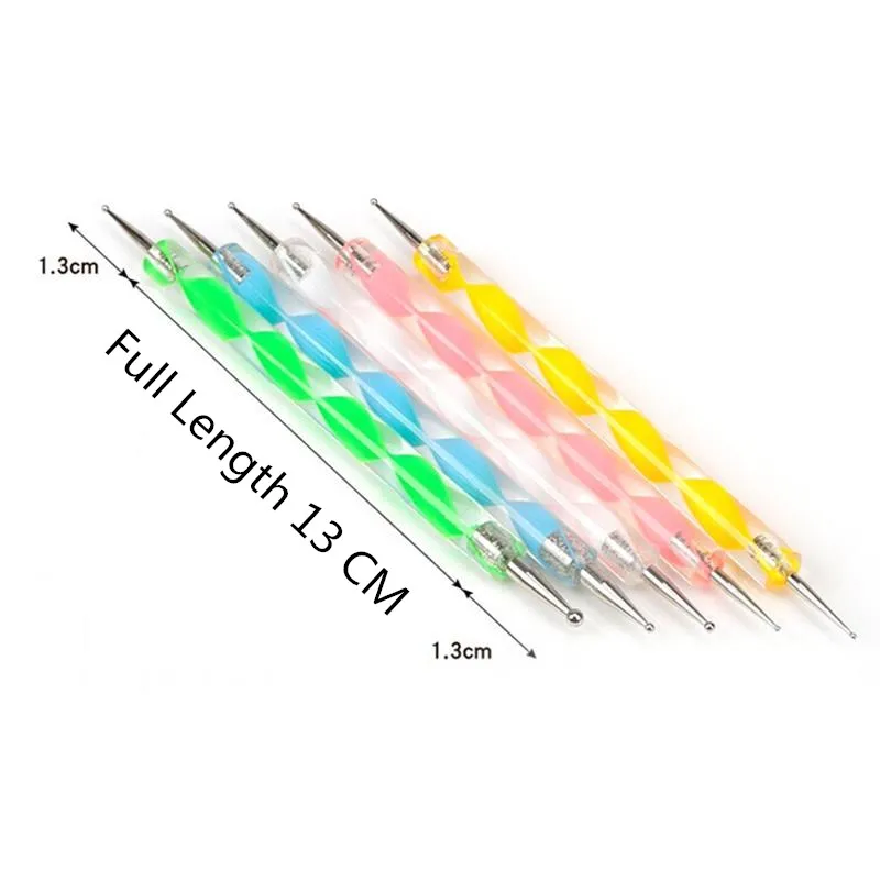 5pcs/set 2 way DIY Marbleizing Double head Painting Pen Tool Nail Art Dot Dotting Tool Nail Care
5pcs/set 2 way DIY Marbleizing Double head Painting Pen Tool Nail Art Dot Dotting Tool Nail Care