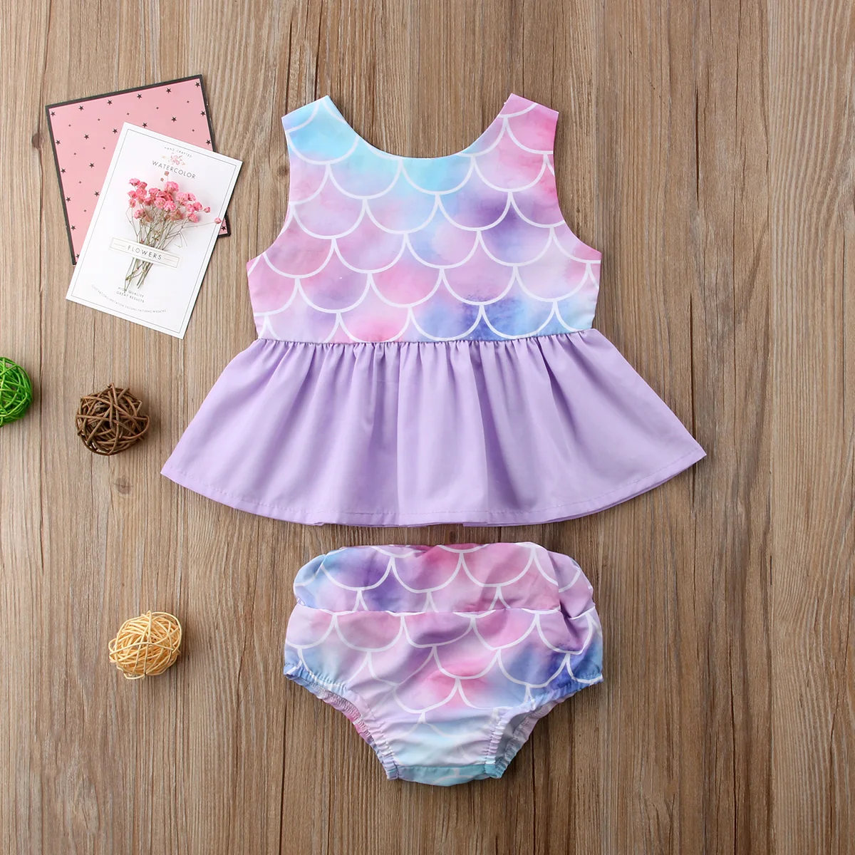 Summer Toddler Baby Girl Clothes Mermaid Print Backless Sleeveless Vest Tops+Shorts Pants Outfits 2Pcs
Summer Toddler Baby Girl Clothes Mermaid Print Backless Sleeveless Vest Tops+Shorts Pants Outfits 2Pcs