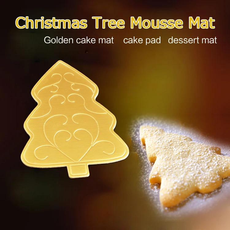 BAKEST 100pcs per lot Christmas Tree Shape Gold Cardboard Mousse Mat Lovely Wedding Cake Decoration
BAKEST 100pcs per lot Christmas Tree Shape Gold Cardboard Mousse Mat Lovely Wedding Cake Decoration