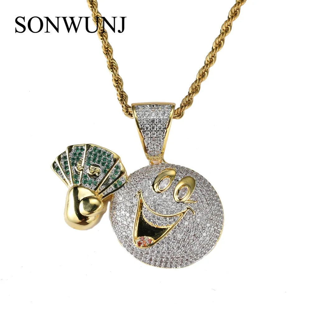 Bling bling Hip Hop Cute emoji fan Pendant Copper Micro pave with CZ stones Necklace Jewelry for men and women CN008
Bling bling Hip Hop Cute emoji fan Pendant Copper Micro pave with CZ stones Necklace Jewelry for men and women CN008