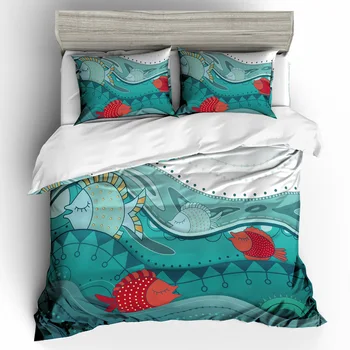 Sleeping Fish Duvet Cover Set, Hand Drawn Sleeping Fish in Waves Ethnic,Home Decor 2/3-Piece Bedding Sets for Kids Twin Bedding
Sleeping Fish Duvet Cover Set, Hand Drawn Sleeping Fish in Waves Ethnic,Home Decor 2/3-Piece Bedding Sets for Kids Twin Bedding