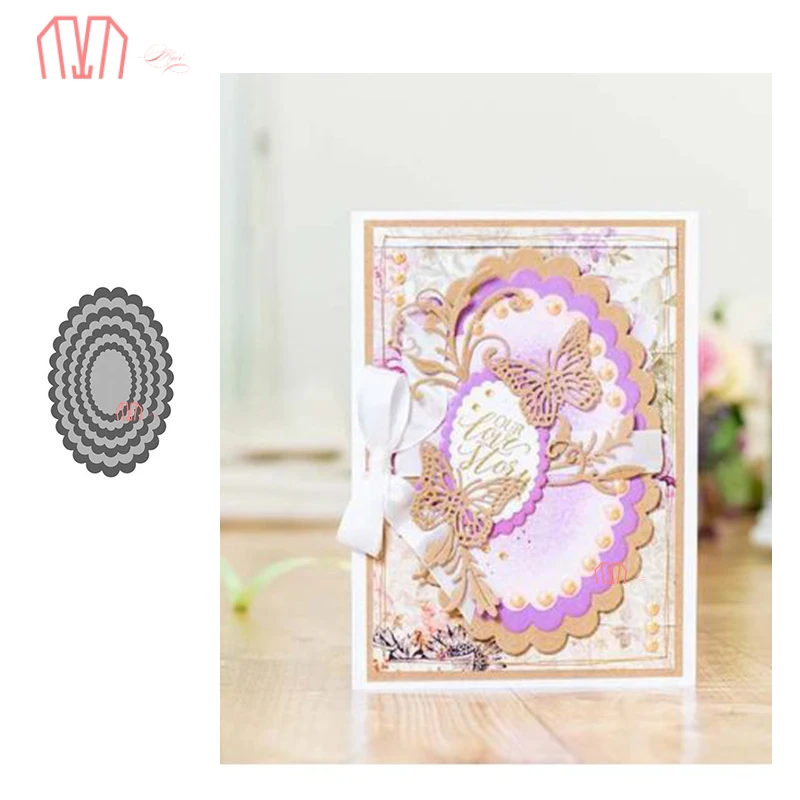 Mai Scalloped Edge Oval Metal Cutting Dies Stencils for DIY Scrapbooking photo album Decorative Embossing DIY Paper Cards
Mai Scalloped Edge Oval Metal Cutting Dies Stencils for DIY Scrapbooking photo album Decorative Embossing DIY Paper Cards