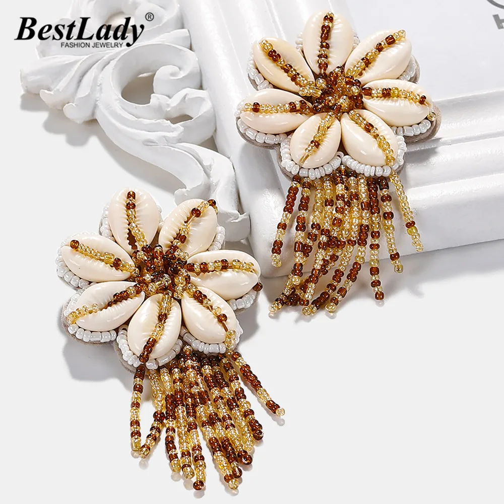 Best lady Boho Handmade Shell Earrings for Women Unique Design Wedding Gifts Fringed Drop Earring Tassel Jewelry Party Wholesale
Best lady Boho Handmade Shell Earrings for Women Unique Design Wedding Gifts Fringed Drop Earring Tassel Jewelry Party Wholesale