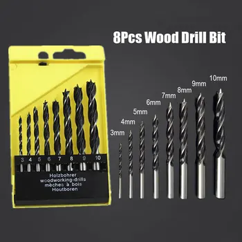 8Pcs/Set Wood Drill Bit Set Open Hole Spiral 3/4/5/6/7/8/9/10 mm Woodworking Tools Dropshipping
8Pcs/Set Wood Drill Bit Set Open Hole Spiral 3/4/5/6/7/8/9/10 mm Woodworking Tools Dropshipping