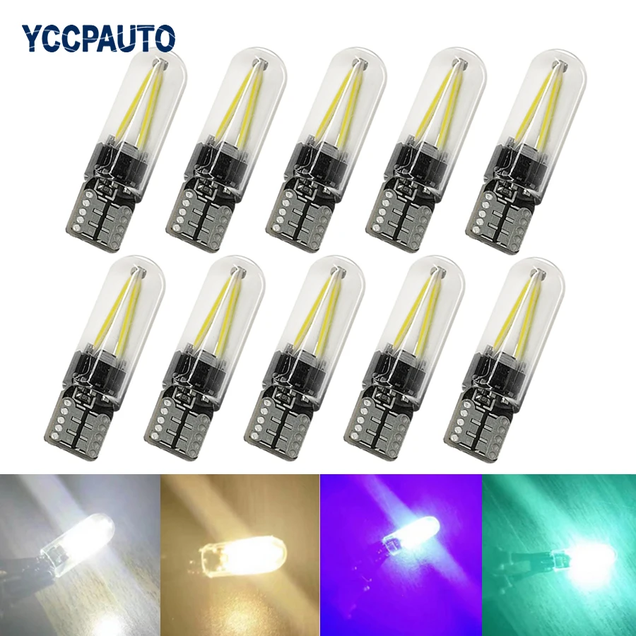 YCCPAUTO 10Pcs T10 194 168 W5W LED Bulbs COB Filament Car Light Auto Side Marker Light License Plate Reading Lamp 12V Glass
YCCPAUTO 10Pcs T10 194 168 W5W LED Bulbs COB Filament Car Light Auto Side Marker Light License Plate Reading Lamp 12V Glass