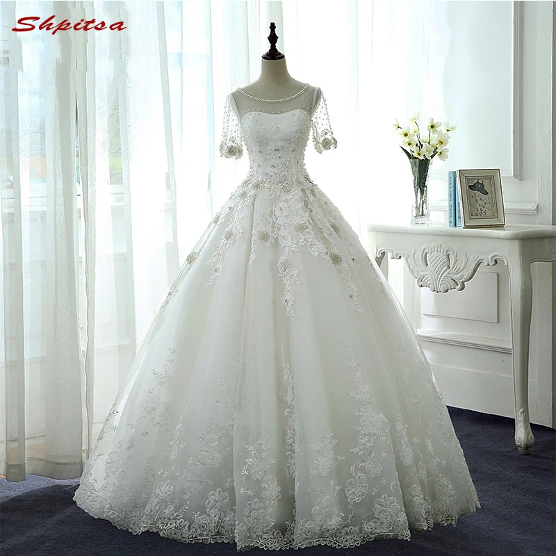 Lace Wedding Dresses Ball Gown with Sleeves Pearls Wedding Gowns Weding Bridal Bride Dresses Weddingdress vestido de noiva
Lace Wedding Dresses Ball Gown with Sleeves Pearls Wedding Gowns Weding Bridal Bride Dresses Weddingdress vestido de noiva