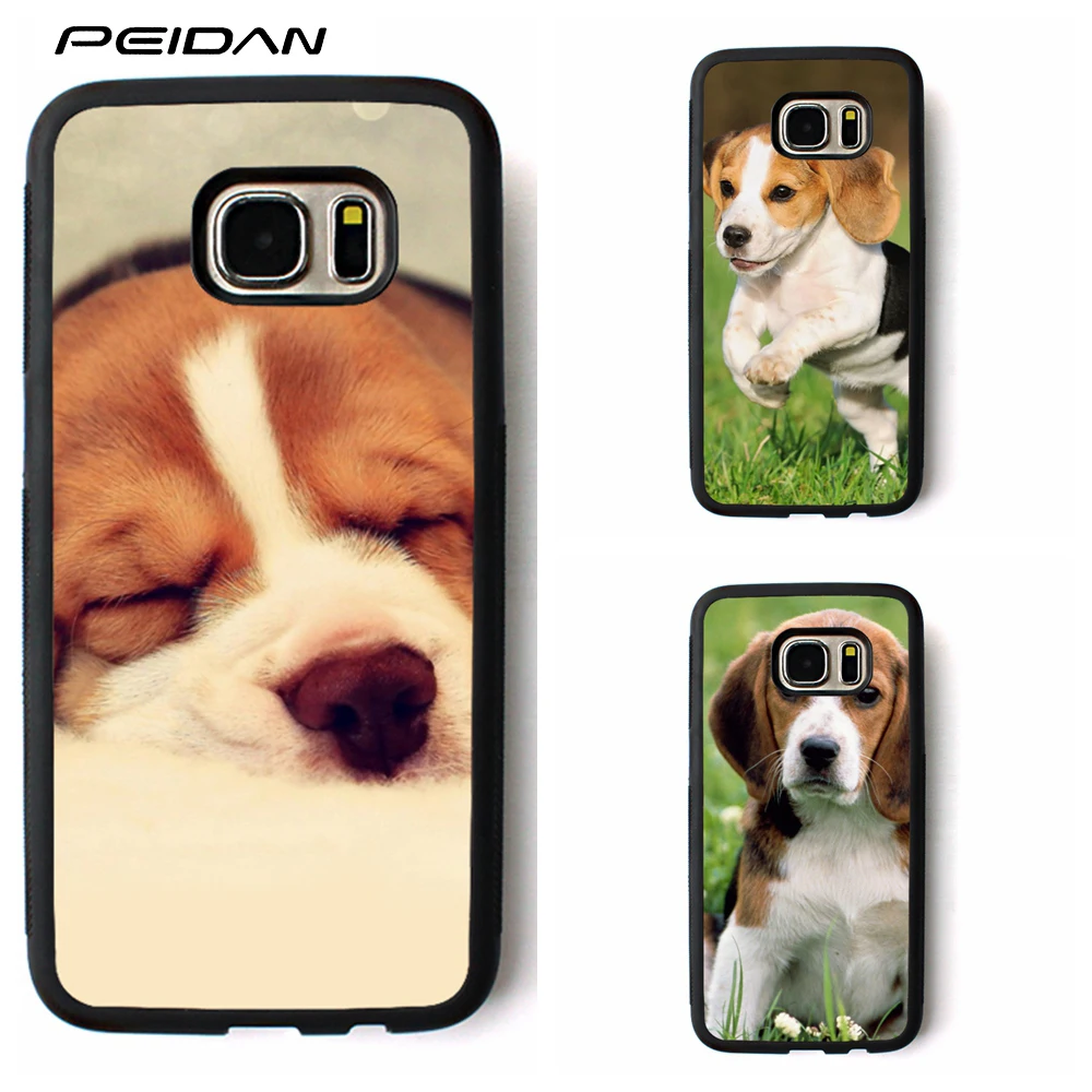 PEIDAN beagle dog puppy cover phone case for samsung galaxy S3 S4 S5 S6 S7 S8 edge Note 3 4 5 #rr50 |
