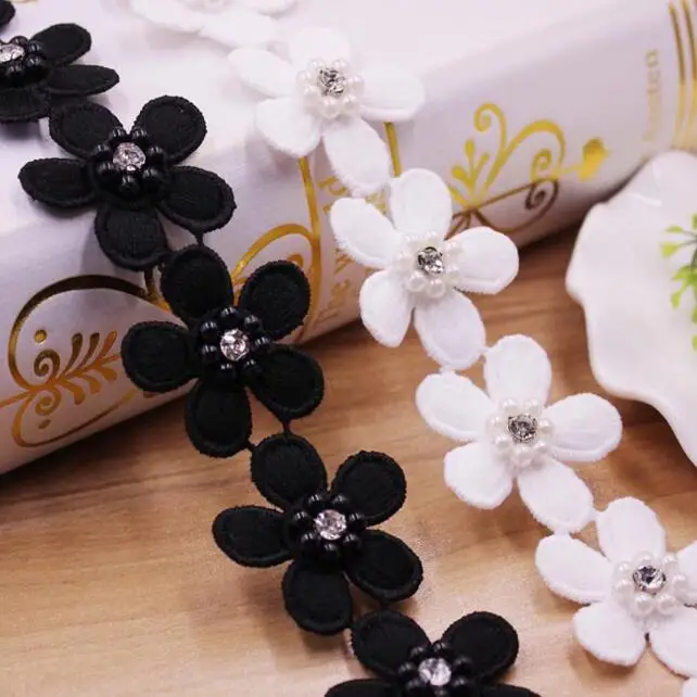 15yard 3.5cm Water Soluble Pearl Beaded Flowers Embroidered Fabric Lace Trim Ribbon Sewing Supplies Craft For Apparel Decoration
15yard 3.5cm Water Soluble Pearl Beaded Flowers Embroidered Fabric Lace Trim Ribbon Sewing Supplies Craft For Apparel Decoration