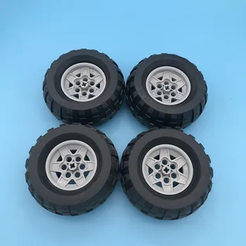 

NEW 4Pcs/Lot Bricks Wheels Auto Parts 56908 45982 81.6x38 R Tires wheels MOC Building Blocks DIY Toys Fit for Technic Cars Parts