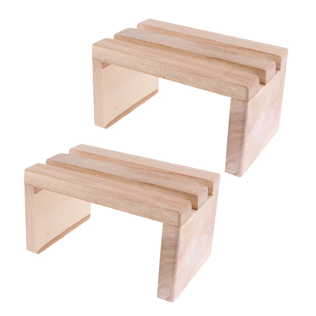 2PCs Wood Foot Step Stool Platform For Feet Spa Bath Barrel Bucket Toilet Seat Under Desk 2PCs Wood Foot Step Stool Platform For Feet Spa Bath Barrel Bucket Toilet Seat Under Desk