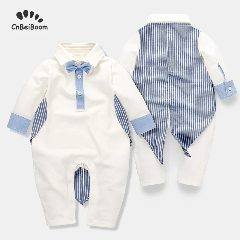 Cotton Baby Boy Romper New Born Tuxedo vest Stripes Baby Clothes Autumn Winter Overalls for Children wedding 1st dresses costume
Cotton Baby Boy Romper New Born Tuxedo vest Stripes Baby Clothes Autumn Winter Overalls for Children wedding 1st dresses costume