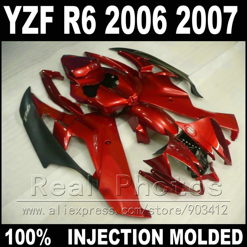 MOTOMARTS 100% Fit for YAMAHA R6 fairing kit 2006 2007 Injection molding claret-red matte black 06 07 YZF R6 fairings
MOTOMARTS 100% Fit for YAMAHA R6 fairing kit 2006 2007 Injection molding claret-red matte black 06 07 YZF R6 fairings