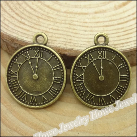 

75 pcs Charms Steampunk clock / watch face Pendant Antique bronze Zinc Alloy Fit Bracelet Necklace DIY Metal Jewelry Findings