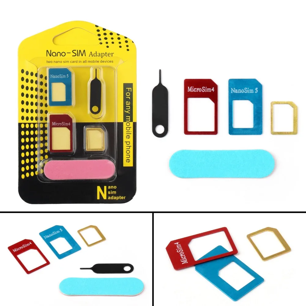 2set New 5 in 1 Sim Cards Adapters eject Pin Key For All Smarttphone Standard/Nano/Micro SIM Card Adapters For Mobile Phone
2set New 5 in 1 Sim Cards Adapters eject Pin Key For All Smarttphone Standard/Nano/Micro SIM Card Adapters For Mobile Phone