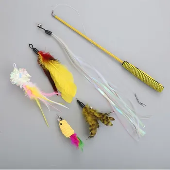 Interactive Feather Teaser Wand Toy With 5 Refills Pet Cat Toy Bird Feather Plush Toy for Cats Cat Catcher Teaser Toy
Interactive Feather Teaser Wand Toy With 5 Refills Pet Cat Toy Bird Feather Plush Toy for Cats Cat Catcher Teaser Toy