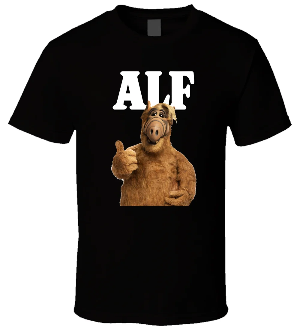 Alf ТВ шоу Ретро 5 черный для мужчин Удобная хлопковая Футболка 100% хлопок футболки