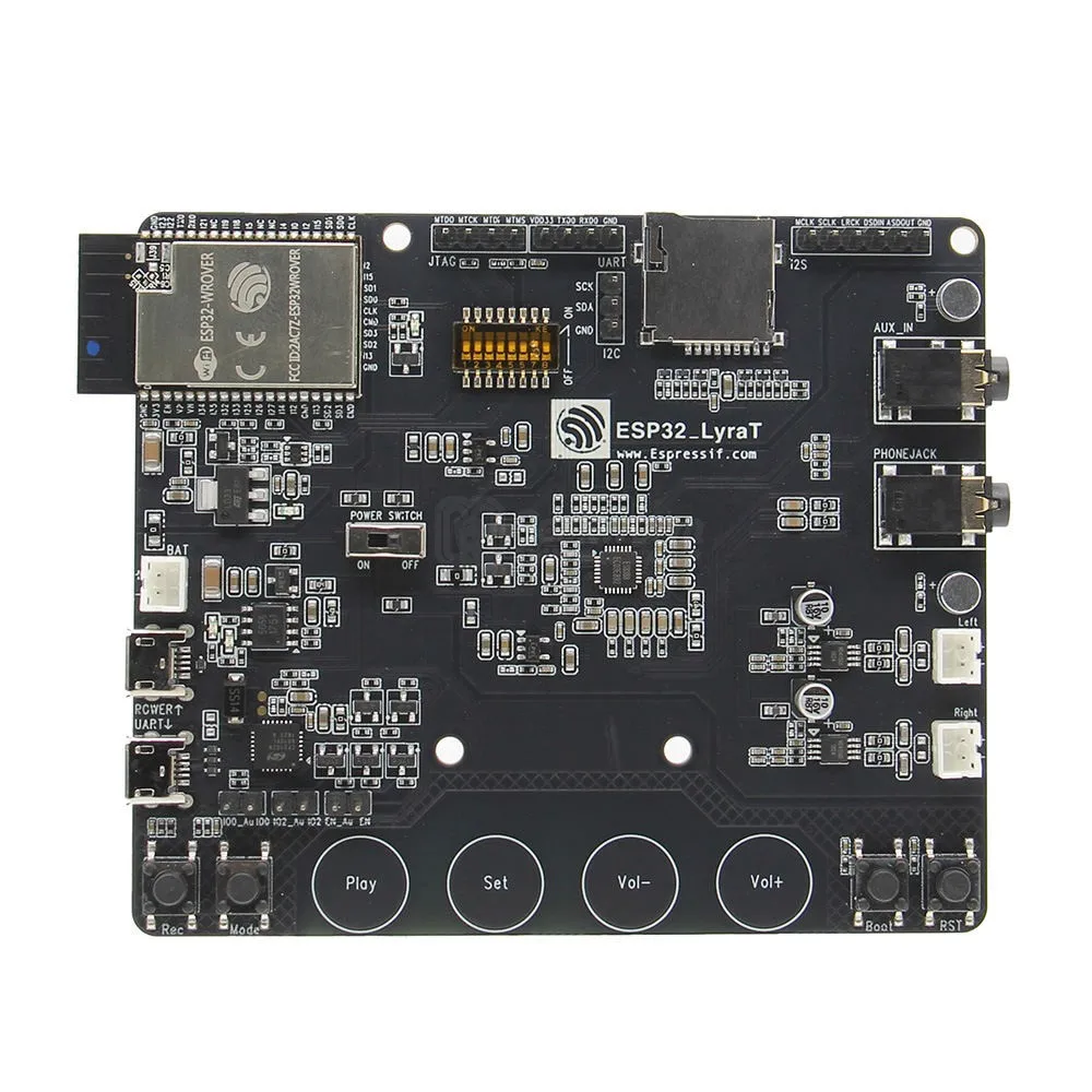 BillionCharm ESP32-LyraT development board with Wi-Fi Bluetooth audio speech recognition support
BillionCharm ESP32-LyraT development board with Wi-Fi Bluetooth audio speech recognition support