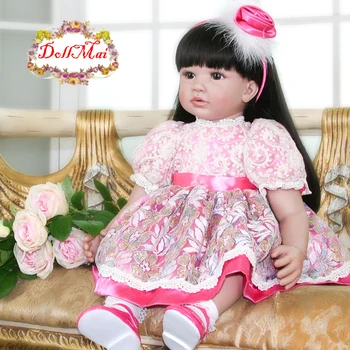60cm Silicone Reborn Baby Doll Toys 24inch Princess Toddler bebe modeling collectible doll Brinquedos play house toys girl
60cm Silicone Reborn Baby Doll Toys 24inch Princess Toddler bebe modeling collectible doll Brinquedos play house toys girl