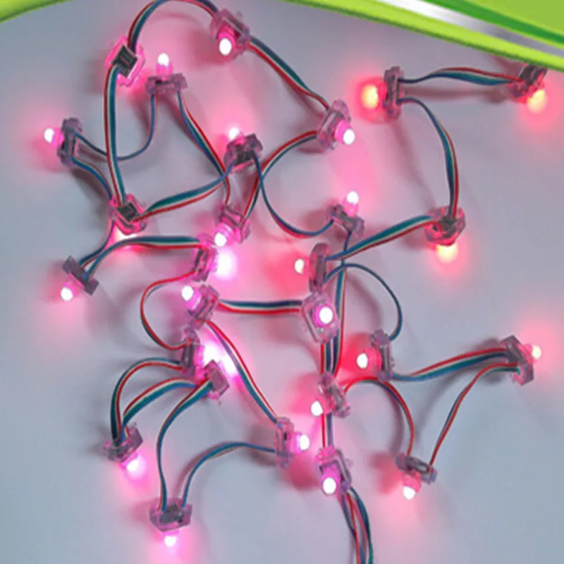 500pcs/lot WS2811 IC Square LED Pixel Light Module DC5V 12mm RGB Full Color LED Exposed String Light IP68 Waterproof string
500pcs/lot WS2811 IC Square LED Pixel Light Module DC5V 12mm RGB Full Color LED Exposed String Light IP68 Waterproof string