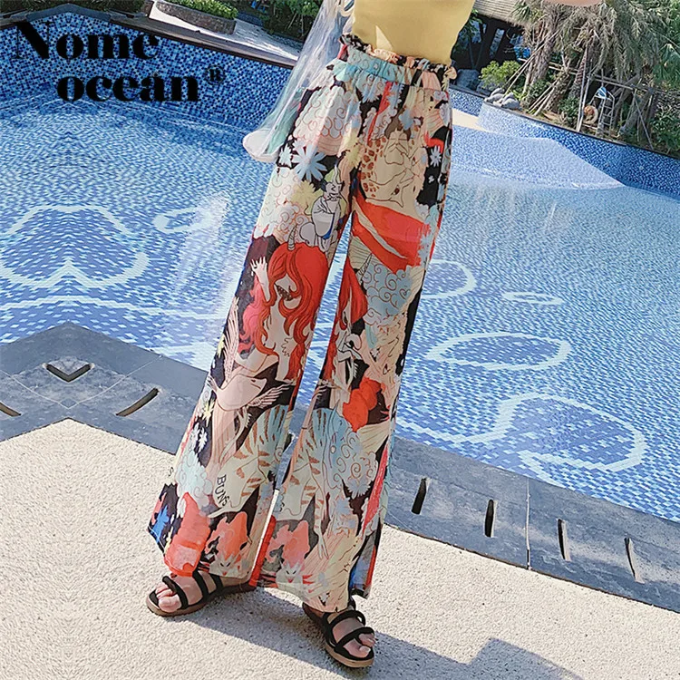 Elastic High Waist Chiffon Pants 2019 Summer Thiland Vacation Wide Leg Pants Floral Print New Arrival Trousers Pants M19031205
Elastic High Waist Chiffon Pants 2019 Summer Thiland Vacation Wide Leg Pants Floral Print New Arrival Trousers Pants M19031205